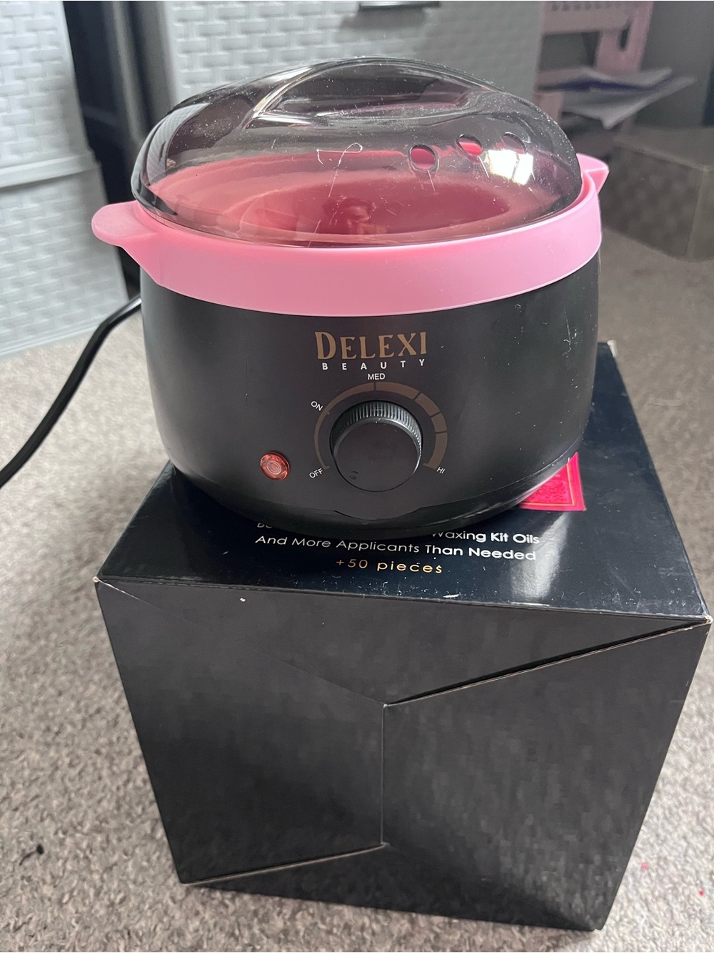 Pink & Black Wax Warmer for Home Hair Removal